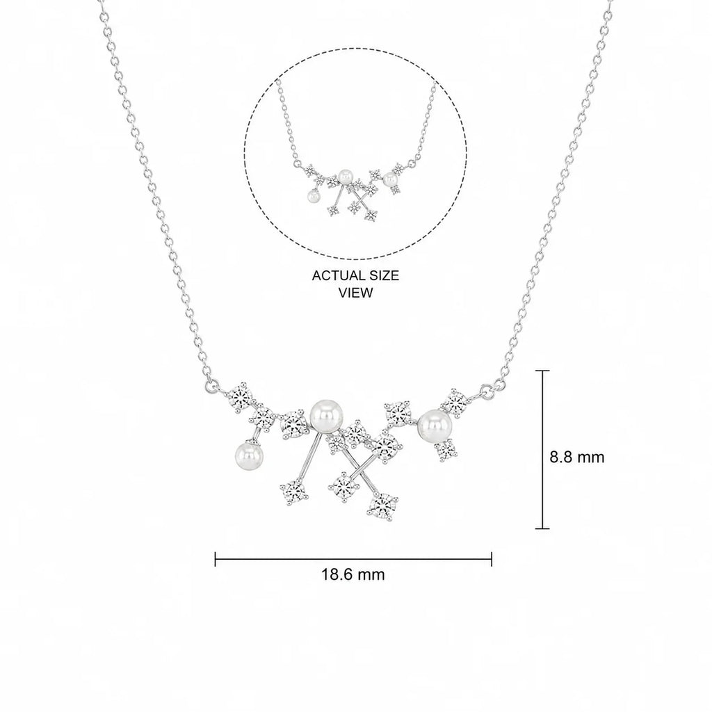 Pearl & Crystal Pendant Necklace