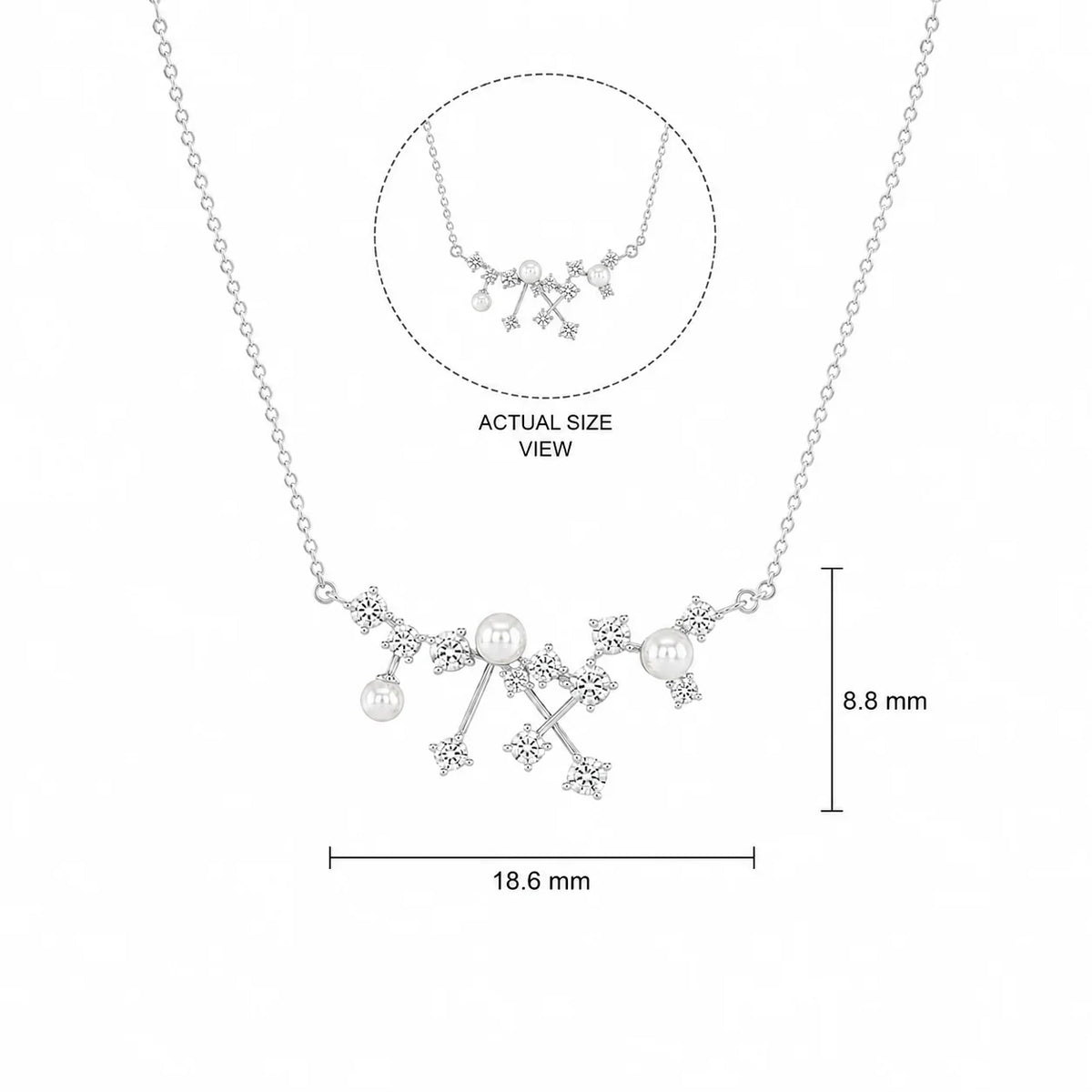 Pearl & Crystal Pendant Necklace