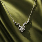 Crystal Heart Charm Chain Necklace