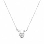 Crystal Heart Charm Chain Necklace