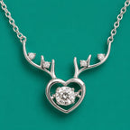 Crystal Heart Charm Chain Necklace