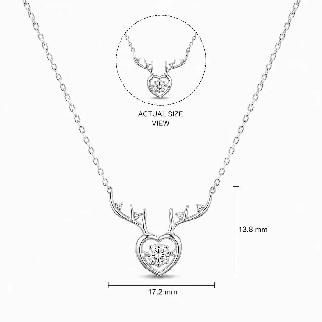 Crystal Heart Charm Chain Necklace