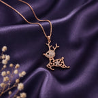 Leaping Deer Pendant Necklace