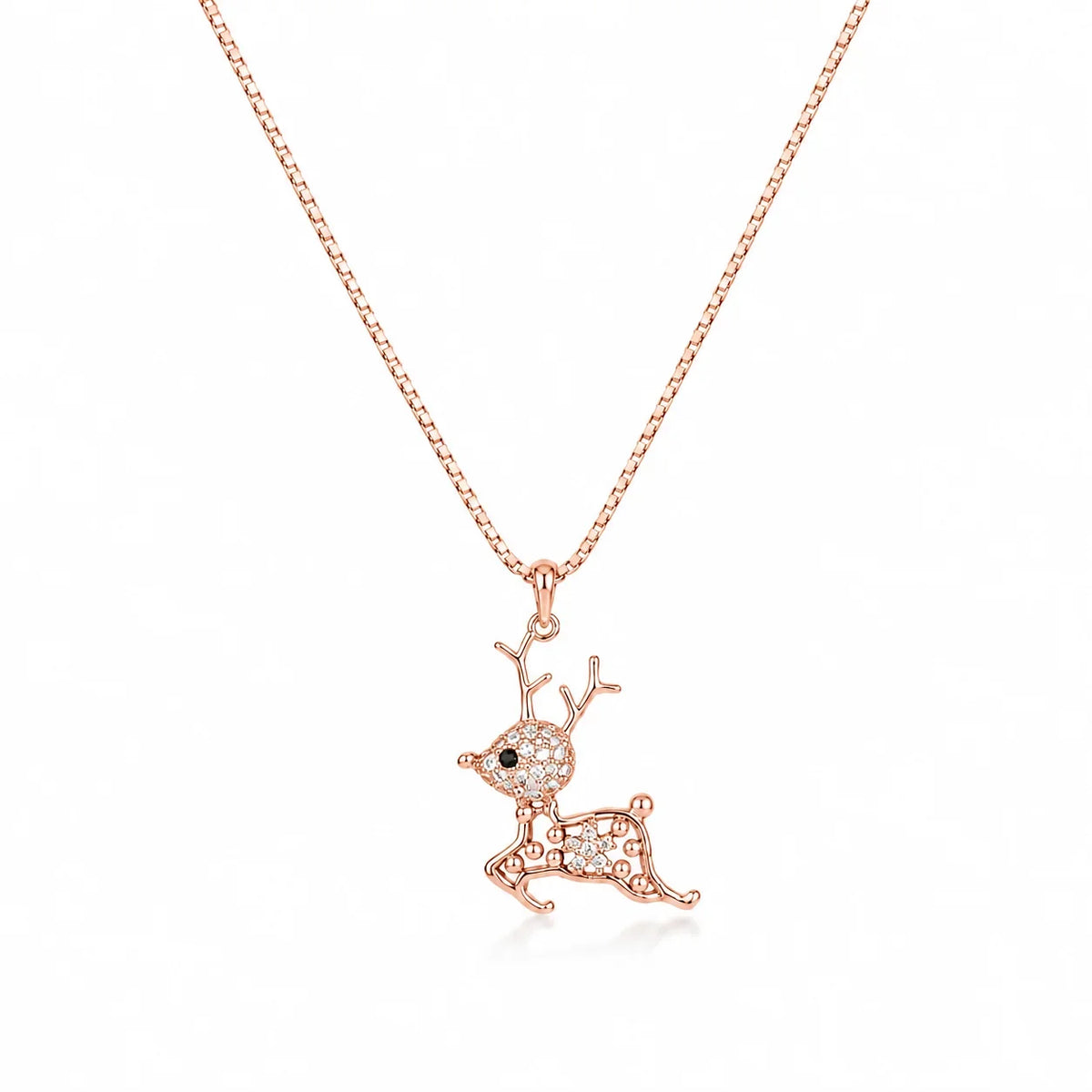 Leaping Deer Pendant Necklace