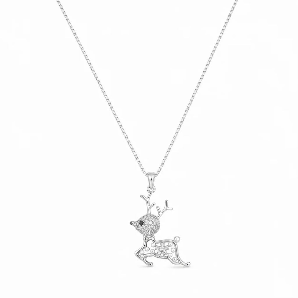 Leaping Deer Pendant Necklace