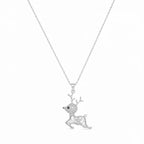 Leaping Deer Pendant Necklace