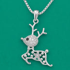 Leaping Deer Pendant Necklace