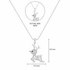 Leaping Deer Pendant Necklace