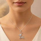 Leaping Deer Pendant Necklace