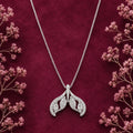 Crystal Leaf Pendant Necklace