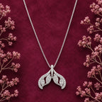 Crystal Leaf Pendant Necklace