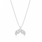 Crystal Leaf Pendant Necklace