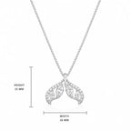 Crystal Leaf Pendant Necklace