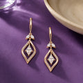 Rose Gold Crystal Drop Earrings