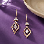 Rose Gold Crystal Drop Earrings