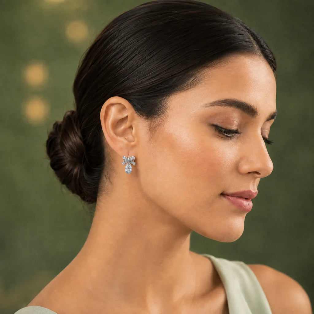 Crystal Butterfly Stud Earrings