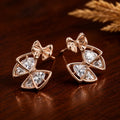 Rose Gold Butterfly Stud Earrings