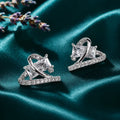 Crystal Heart Stud Earrings