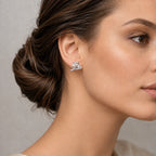 Crystal Heart Stud Earrings