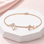 Rose Gold Triple Butterfly Bracelet