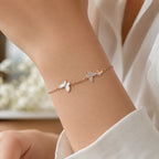 Rose Gold Triple Butterfly Bracelet