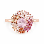 Multicolour Baguette Cocktail Ring - Kinsey Atelier 925 Sterling Silver