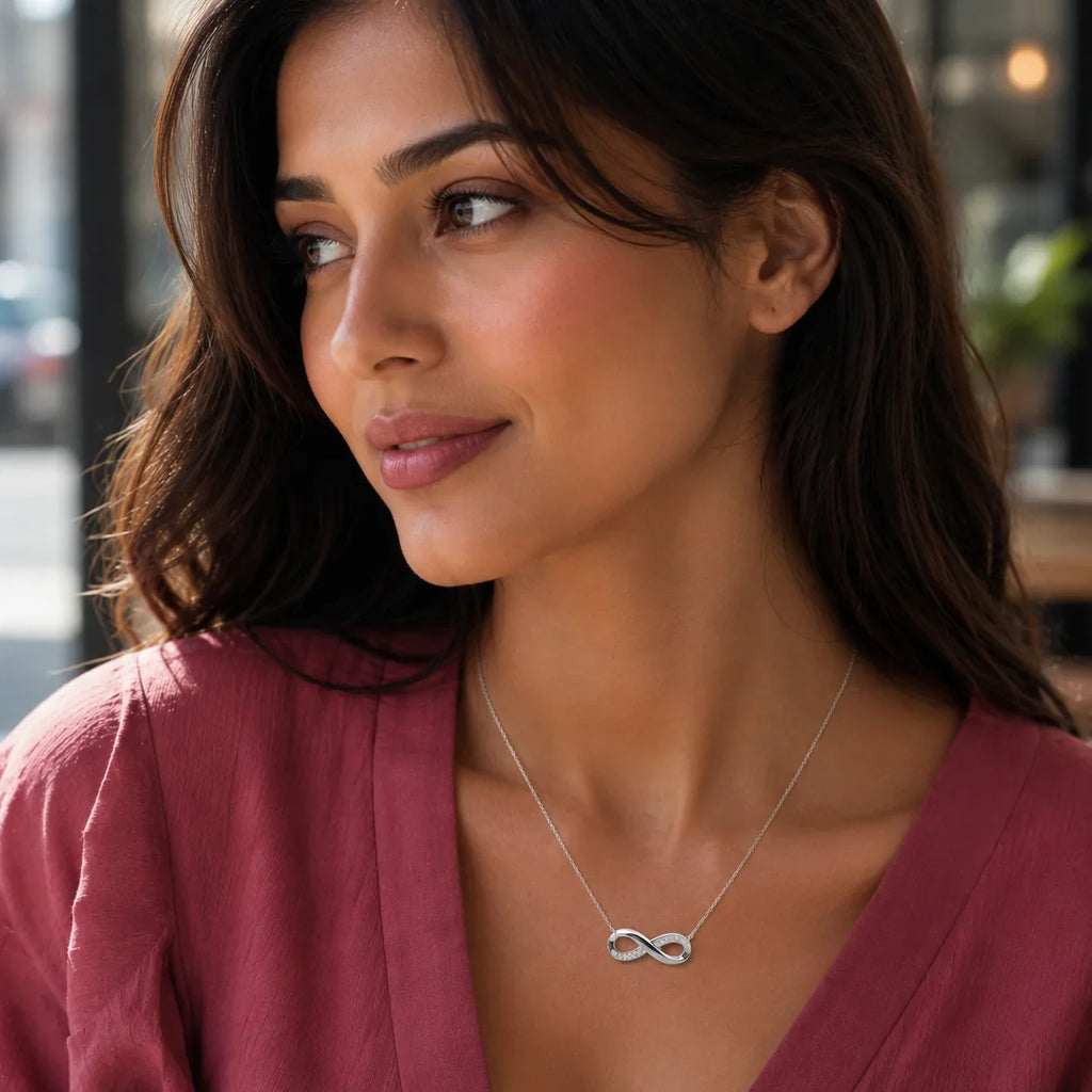 Infinity Pendant Necklace - Kinsey Atelier 925 Sterling Silver