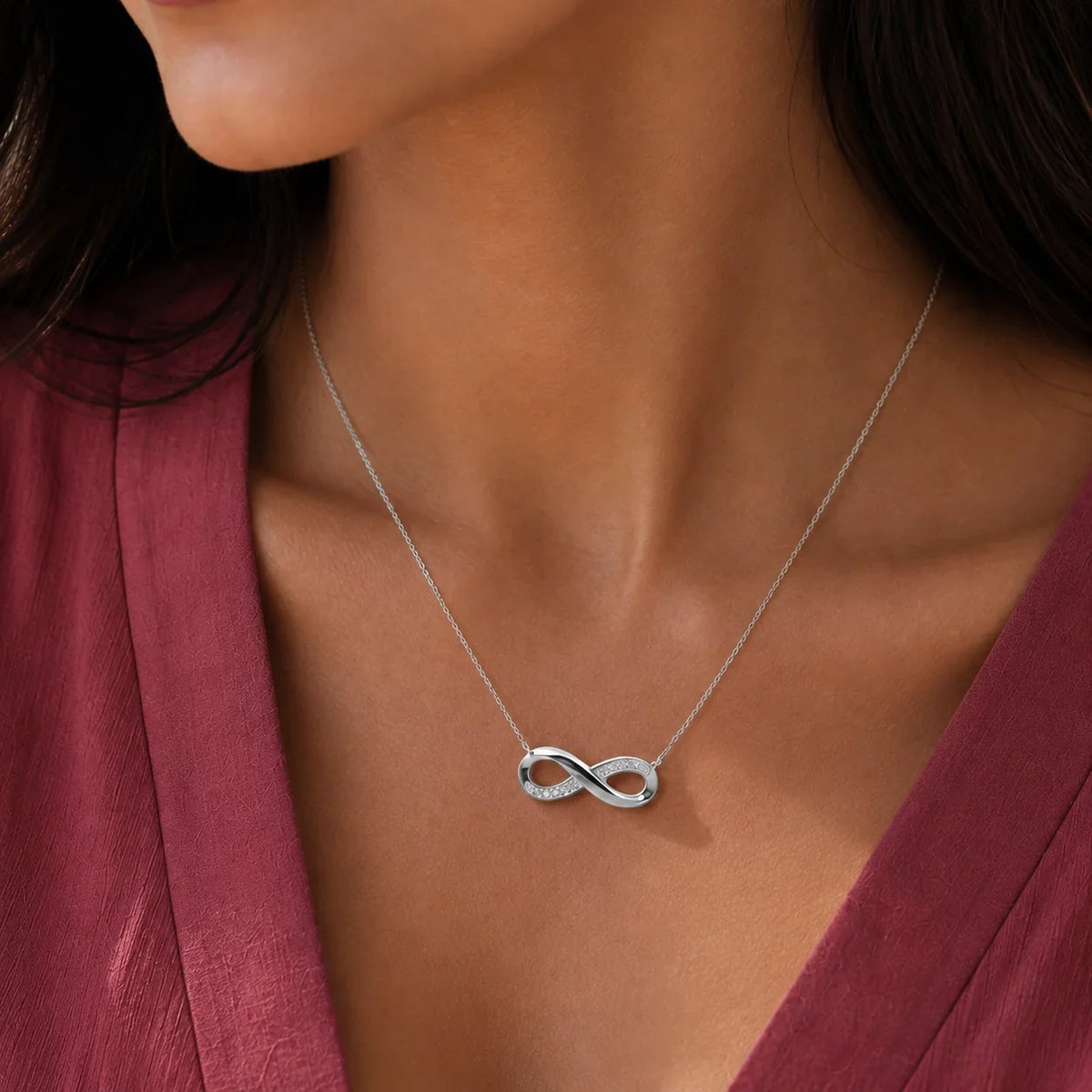 Infinity Pendant Necklace - Kinsey Atelier 925 Sterling Silver
