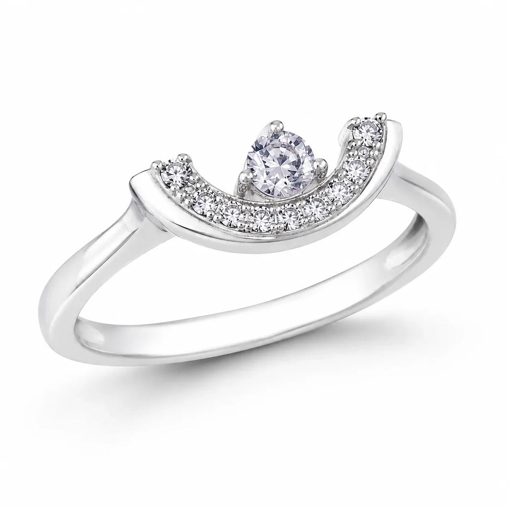 Crown Solitaire Ring - Kinsey Atelier 925 Sterling Silver