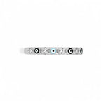 Evil Eye Enamel Band Ring - Kinsey Atelier 925 Sterling Silver