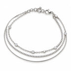 Triple Layer Chain Bracelet - Kinsey Atelier 925 Sterling Silver