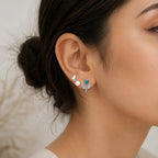 Butterfly Pearl and Tulip Studs Set of 2 - Kinsey Atelier 925 Sterling Silver
