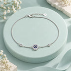 Evil Eye Nazar Anklet - Kinsey Atelier 925 Sterling Silver