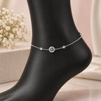 Evil Eye Nazar Anklet - Kinsey Atelier 925 Sterling Silver