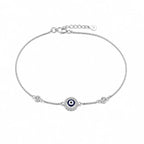 Evil Eye Nazar Anklet - Kinsey Atelier 925 Sterling Silver