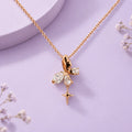 Rose Gold Fairy and Star Pendant Necklace