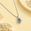 Teal Kite Drop Pendant Necklace