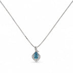 Teal Kite Drop Pendant Necklace