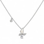 Mother of Pearl Butterfly Pendant Necklace