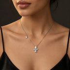 Mother of Pearl Butterfly Pendant Necklace