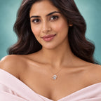 Rose Gold Heart Solitaire Pendant Necklace